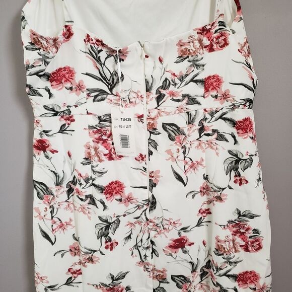 Two Sisters The Label Priscilia Floral Dress Square Neck White Pink SZ 10 - Picture 5 of 6